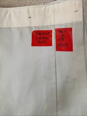 Blackout curtain panel 72 inches wide by 118 inches long, ecru color